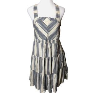 Melrose and Market Size Medium Striped Tiered Sundress
